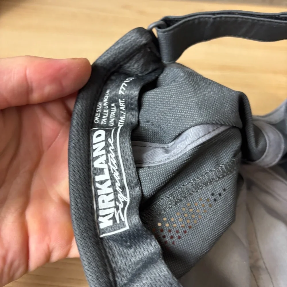 Kirkland Signature Hat Cap Strap Back Gray Performance Adjustable